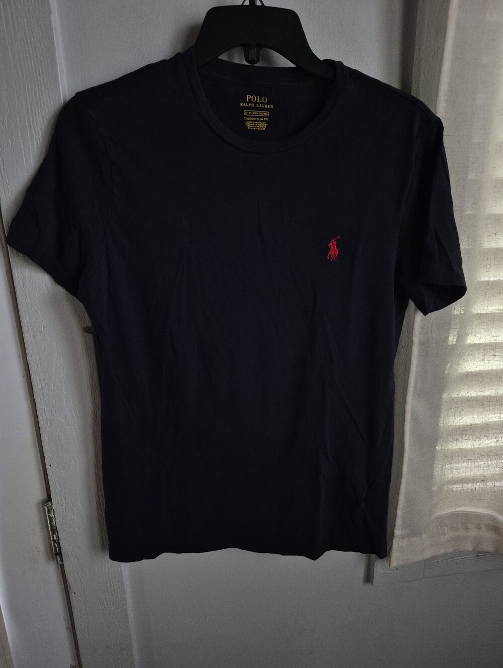 Polo by Ralph Lauren Black Short Sleeve Crewneck Tee with Red Pony